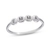 Thumbnail Image 1 of Sterling Silver Engravable Bubble Name Ring