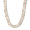 Thumbnail Image 1 of 14K Gold Plated CZ Baguette Cuban Chain Necklace - 22&quot;