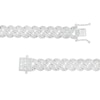 Thumbnail Image 2 of Sterling Silver CZ Baguette Cuban Chain Necklace - 22&quot;