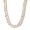 Thumbnail Image 1 of 14K Gold Plated CZ Baguette Cuban Chain Necklace - 19.75&quot;