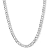 Thumbnail Image 1 of Sterling Silver CZ Curb Chain Necklace - 22&quot;