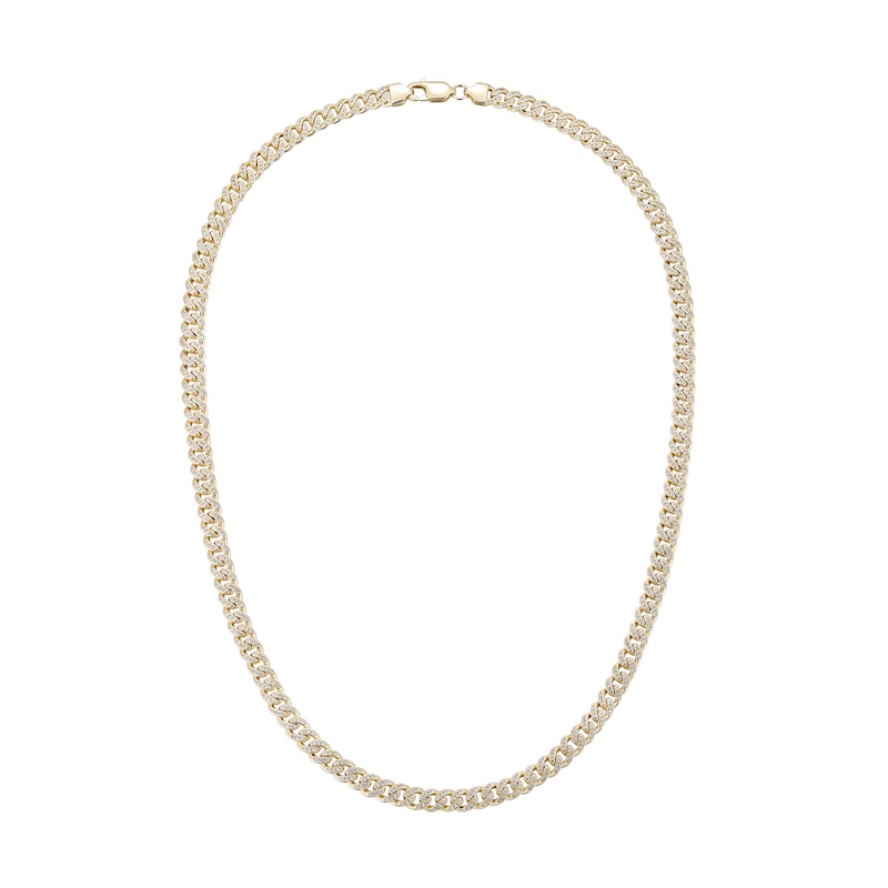 Main Image 1 of 14K Gold Plated CZ Curb Chain Necklace - 24&quot;