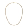 Thumbnail Image 1 of 14K Gold Plated CZ Curb Chain Necklace - 22&quot;