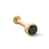 Thumbnail Image 1 of 14K Gold CZ 2mm Black Bezel Stud - 18G 5/16&quot;