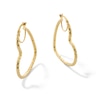 Thumbnail Image 1 of 10K Gold Diamond Cut Heart Hoops