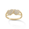 Thumbnail Image 1 of 10K Gold CZ Double Heart Ring - Size 7