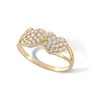 Thumbnail Image 2 of 10K Gold CZ Double Heart Ring - Size 7