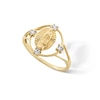 Thumbnail Image 2 of 10K Gold CZ Our Lady of Guadalupe Medallion Ring - Size 7