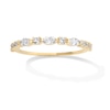 Thumbnail Image 1 of 10K Gold CZ Round and Marquise Ring Band - Size 7