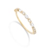 Thumbnail Image 2 of 10K Gold CZ Round and Marquise Ring Band - Size 7