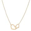 Thumbnail Image 1 of 10K Gold Double Heart Pendant Made in Italy - 18&quot;