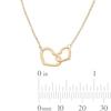 Thumbnail Image 2 of 10K Gold Double Heart Pendant Made in Italy - 18&quot;