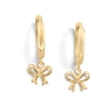 Thumbnail Image 1 of 10K Gold Bow Huggie Hoops