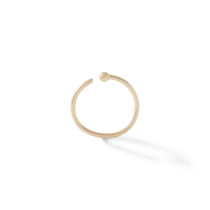 Main Image 2 of 14K Gold Nose Ring - 18G 5/16&quot;