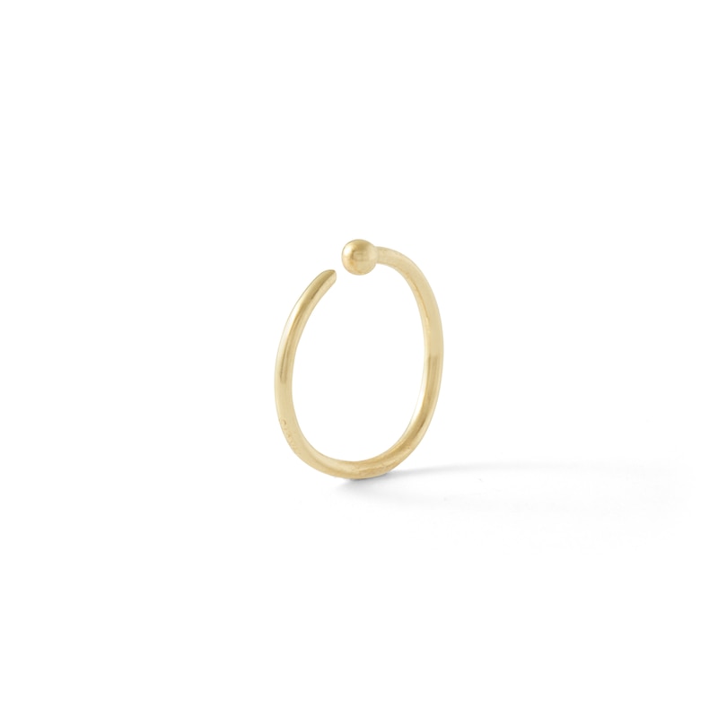 Main Image 1 of 14K Gold Nose Ring - 22G 5/16&quot;