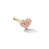 Thumbnail Image 1 of 14K Gold Pink CZ Heart Nose Stud - 22G