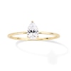 Thumbnail Image 1 of 10K Gold CZ Tapered Pear Ring - Size 6.5