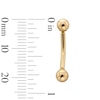 Thumbnail Image 2 of 14K Gold Belly Button Ring - 14G 7/16&quot;