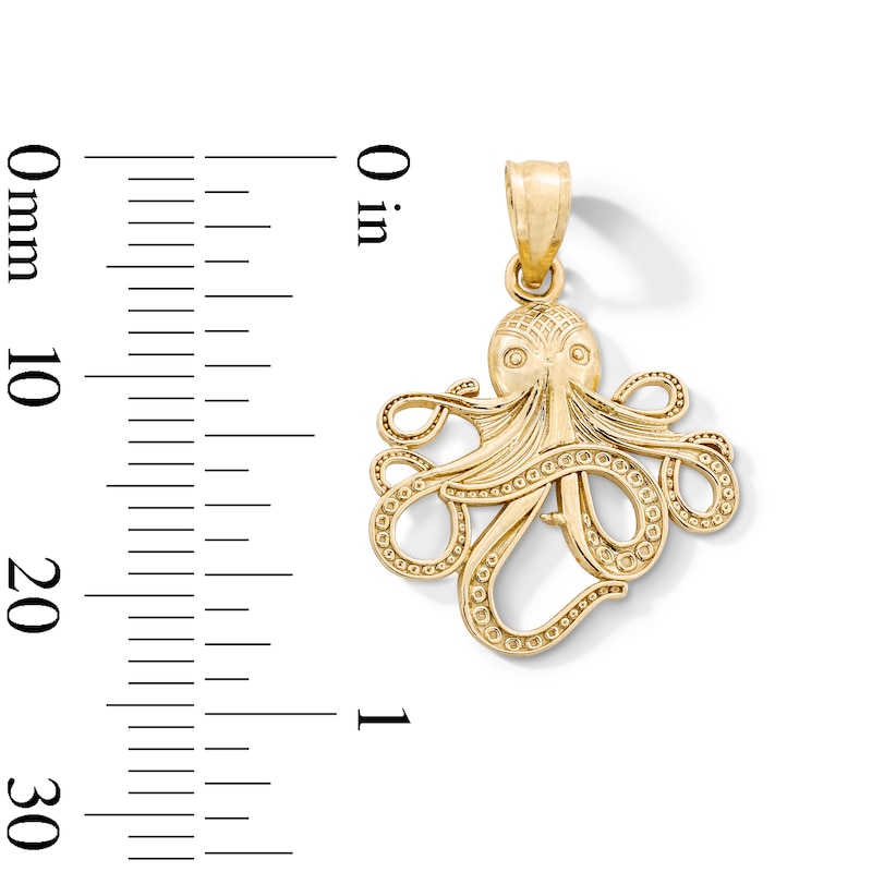 Main Image 2 of 10K Gold Octopus Necklace Charm