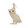 Thumbnail Image 1 of 10K Gold CZ Owl Necklace Charm