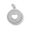 Thumbnail Image 1 of Sterling Silver CZ Heart Cutout Medallion Necklace Charm