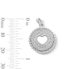 Thumbnail Image 2 of Sterling Silver CZ Heart Cutout Medallion Necklace Charm