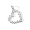 Thumbnail Image 1 of Sterling Silver CZ Outlined Heart Necklace Charm