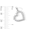 Thumbnail Image 2 of Sterling Silver CZ Outlined Heart Necklace Charm