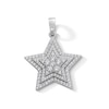 Thumbnail Image 1 of Sterling Silver CZ Layered Star Necklace Charm