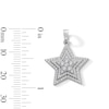 Thumbnail Image 2 of Sterling Silver CZ Layered Star Necklace Charm