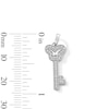 Thumbnail Image 2 of Sterling Silver CZ Butterfly Key Necklace Charm