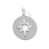 Thumbnail Image 1 of Sterling Silver CZ North Star Medallion Necklace Charm