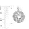 Thumbnail Image 2 of Sterling Silver CZ North Star Medallion Necklace Charm