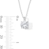 Thumbnail Image 3 of Sterling Silver CZ Round Stone Pendant - 16&quot; + 2&quot;