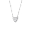 Thumbnail Image 1 of Sterling Silver CZ Cluster Heart Pendant - 16&quot; + 2&quot;