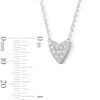 Thumbnail Image 3 of Sterling Silver CZ Cluster Heart Pendant - 16&quot; + 2&quot;