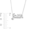 Thumbnail Image 3 of Sterling Silver CZ Faith Pendant - 16&quot; + 2&quot;