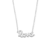 Thumbnail Image 1 of Sterling Silver Love Pendant - 16&quot; + 2 in.