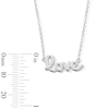 Thumbnail Image 3 of Sterling Silver Love Pendant - 16&quot; + 2 in.