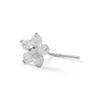 Thumbnail Image 1 of 14K White Gold CZ Flower L-Shape Nose Stud - 24G 1/4&quot;