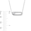 Thumbnail Image 6 of Sterling Silver CZ Paper Clip Pendant - 16&quot; + 2&quot;